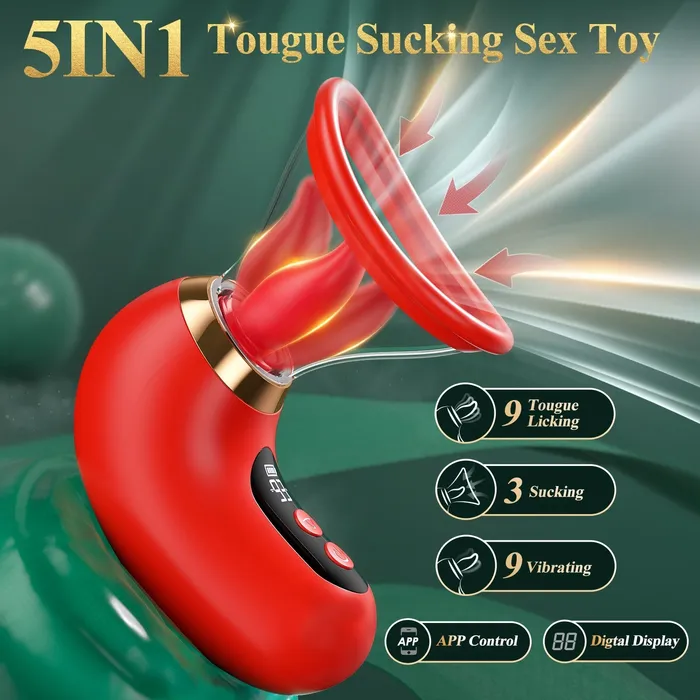 3 in 1 Tongue Sucking and Licking Clitoris Vibrator with App Control Sohimi Female Sex Toys 3 in 1 Tongue Sucking and Licking Clitoris Vibrator with App Control Sohimi Female Sex Toys