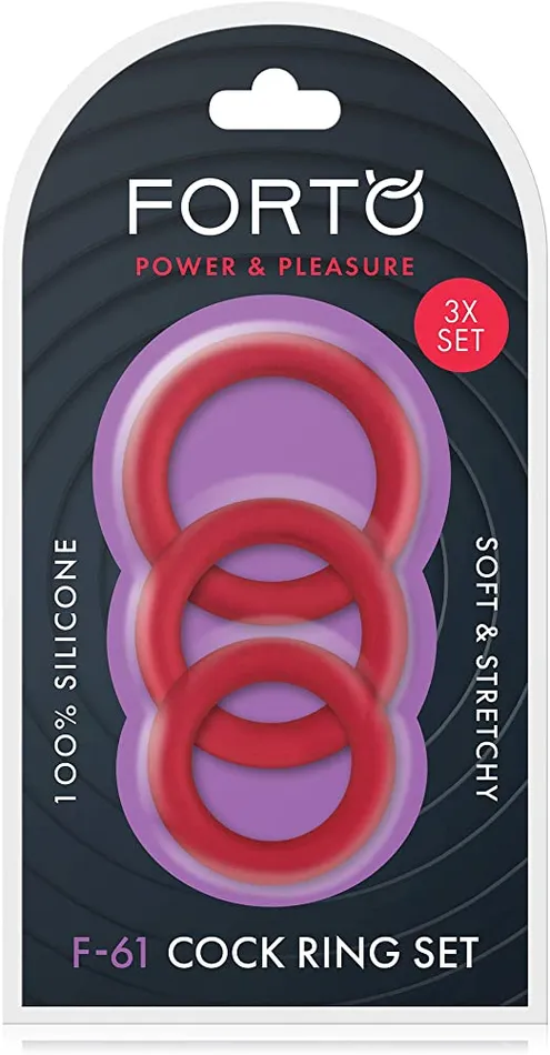 Male Sex Toys Forto F61 Cock Ring Set 3 Pack Forto