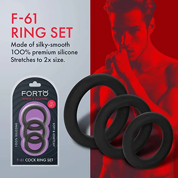 Male Sex Toys Forto F61 Cock Ring Set 3 Pack Forto
