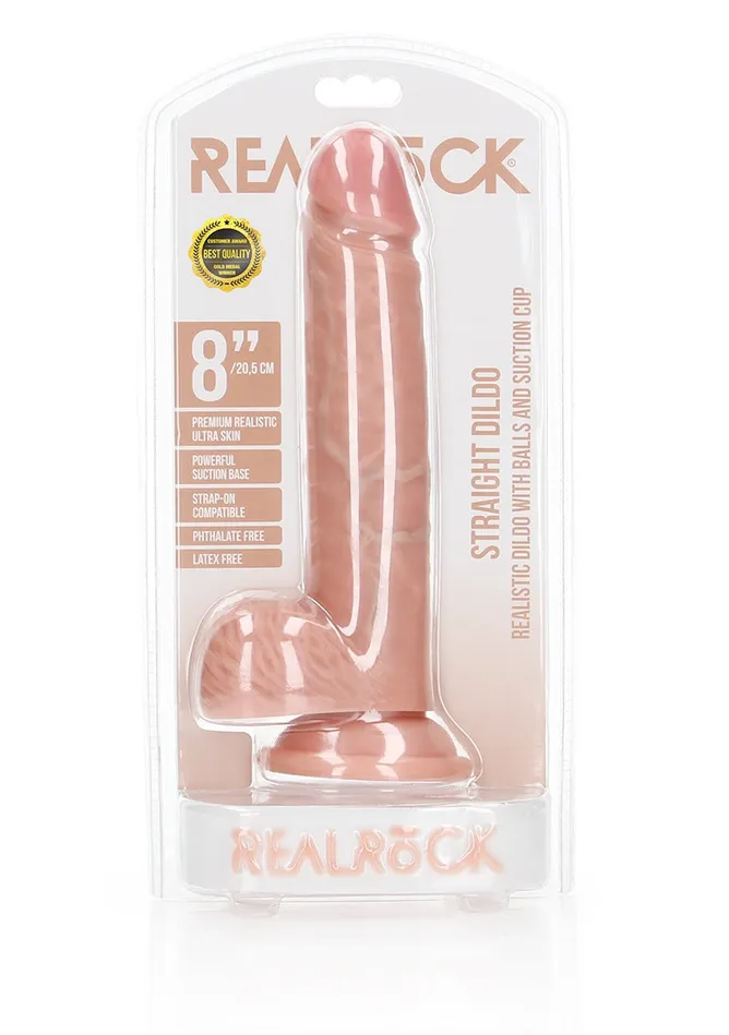 Shots America Female Sex Toys Straight Realistic Dildo Balls Suction Cup 8 205 Cm