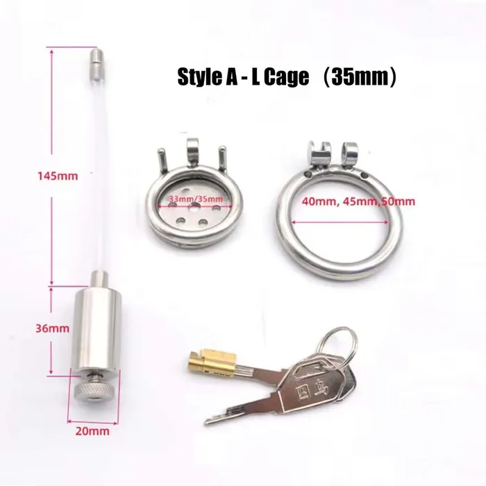 CHASTITY CAGE CO Male Sex Toys Urethral Inverted Chastity Cage