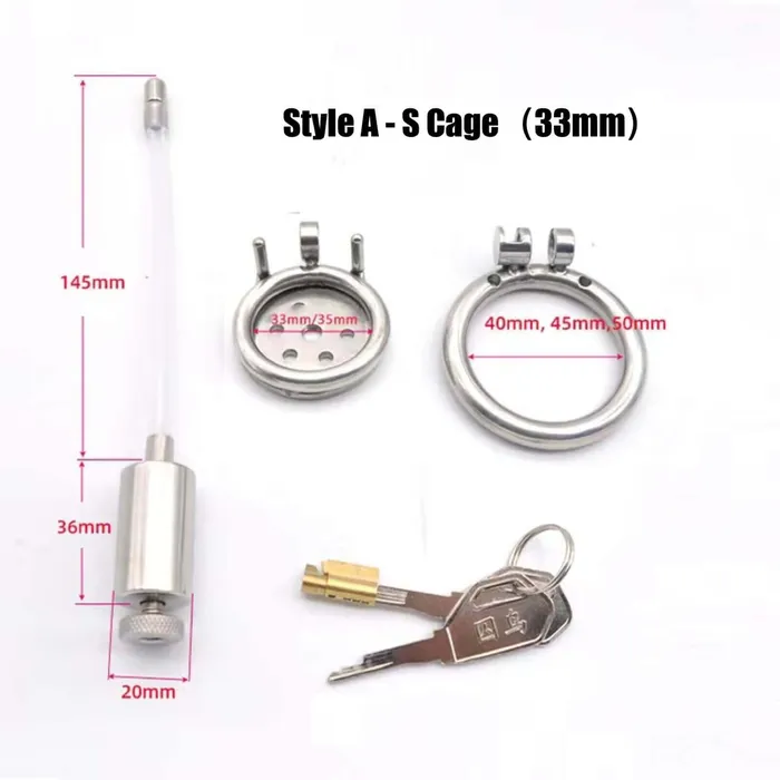 CHASTITY CAGE CO Male Sex Toys Urethral Inverted Chastity Cage
