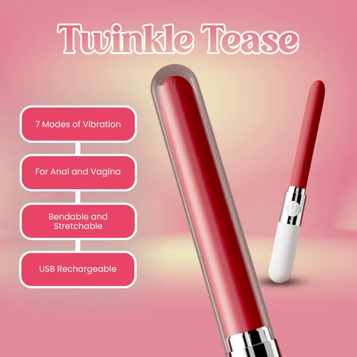 FRISKY BUSINESS SG Female Sex Toys Twinkle Tease Palmsize Mini Vibrator