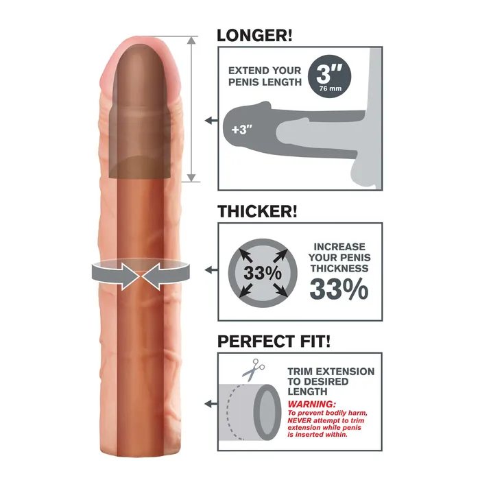 Male Sex Toys Pipedream Fantasy Xtensions Perfect 3 Extension Male Sex Toys Pipedream Fantasy Xtensions Perfect 3 Extension