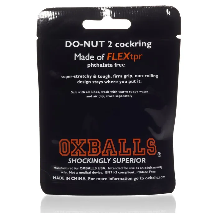 Oxballs DoNut 2 Cock Ring Black Oxballs Male Sex Toys