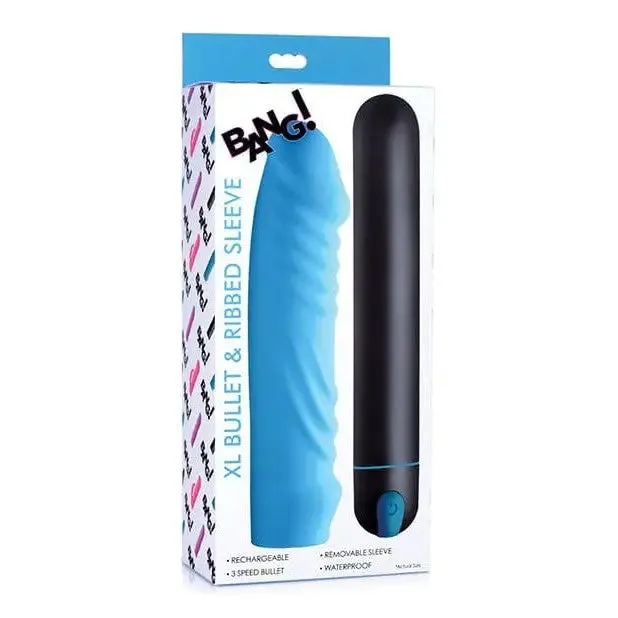 BANG 3 Speed XL Bullet and Silicone Ribbed Sleeve BANG Male Sex Toys