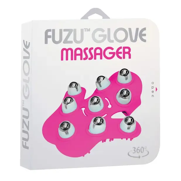 Deeva Vibrators Fuzu 360 Massage Glove Neon Blue