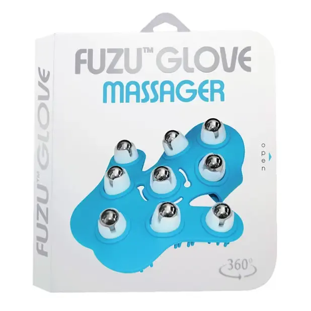 Deeva Vibrators Fuzu 360 Massage Glove Neon Blue Deeva Vibrators Fuzu 360 Massage Glove Neon Blue