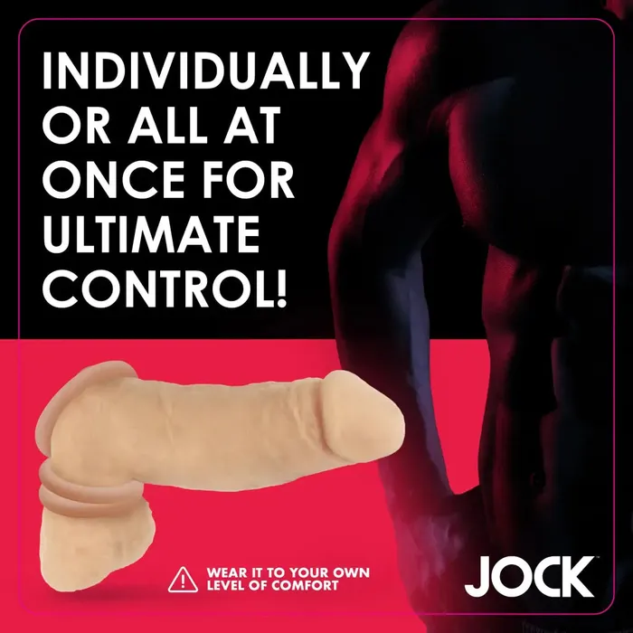 Discreet Silicone Cock Ring Set Medium Curve Toys Male Sex Toys