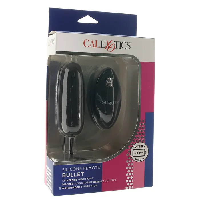 Female Sex Toys CalExotics Silicone Remote Bullet Vibe in Black Female Sex Toys CalExotics Silicone Remote Bullet Vibe in Black
