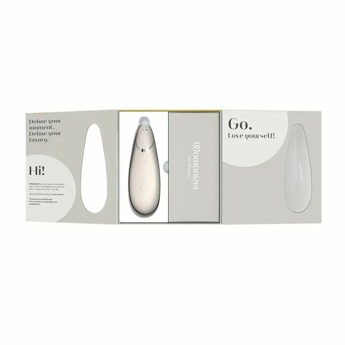 Female Sex Toys Womanizer Womanizer Premium 2 Clitoral Stimulator Warm Gray