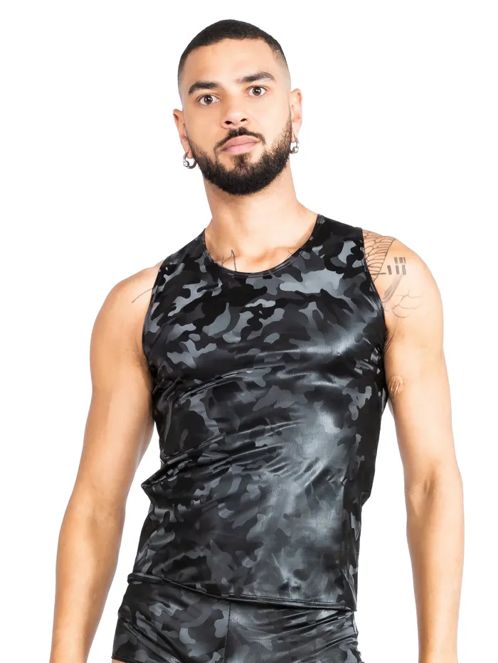 HonourSkintwocom Vibrators Secret Sale VynX Round Neck Camo Vest Top