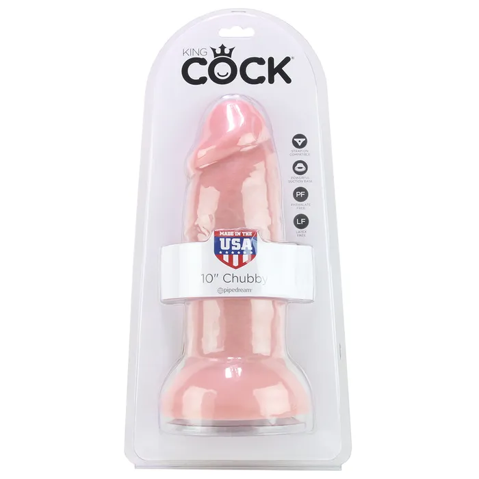 King Cock 10 Inch Chubby Realistic Dildo in Vanilla Pipedream Dildos