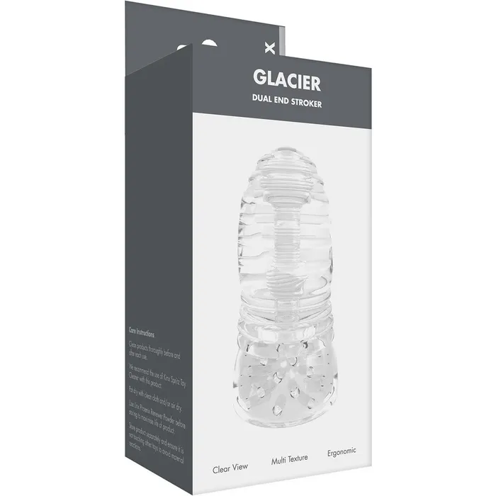 Linx Male Sex Toys Linx Glacier Dual End Stroker Clear
