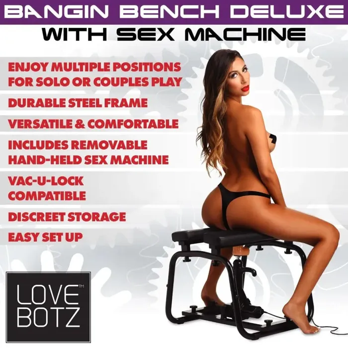 LoveBotz Female Sex Toys Deluxe Bangin Bench With Sex Machine