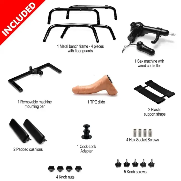 LoveBotz Female Sex Toys Deluxe Bangin Bench With Sex Machine