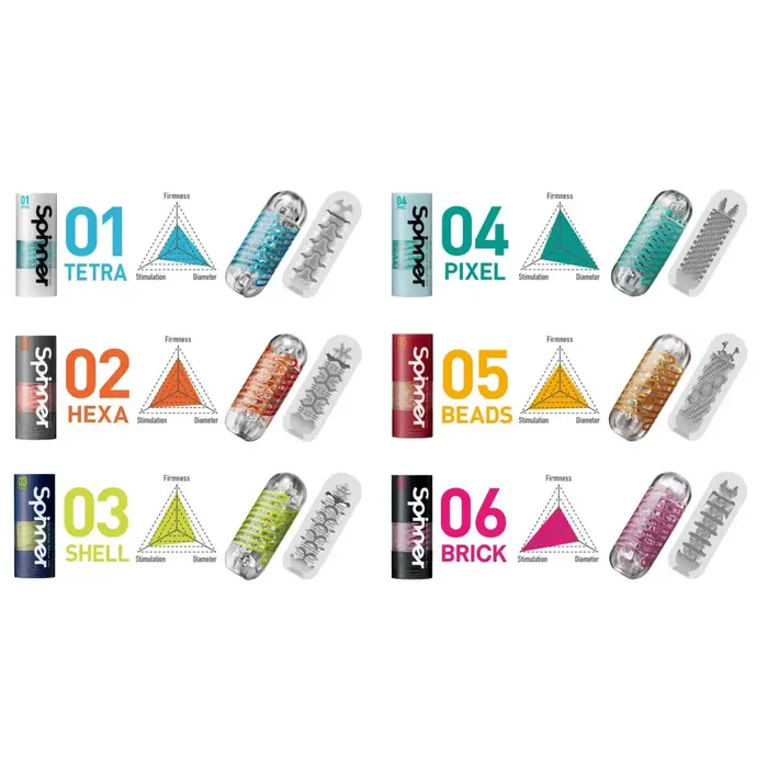 Male Sex Toys TENGA TENGA Spinner 06 BRICK Rotating Reusable Masturbation Sleeve