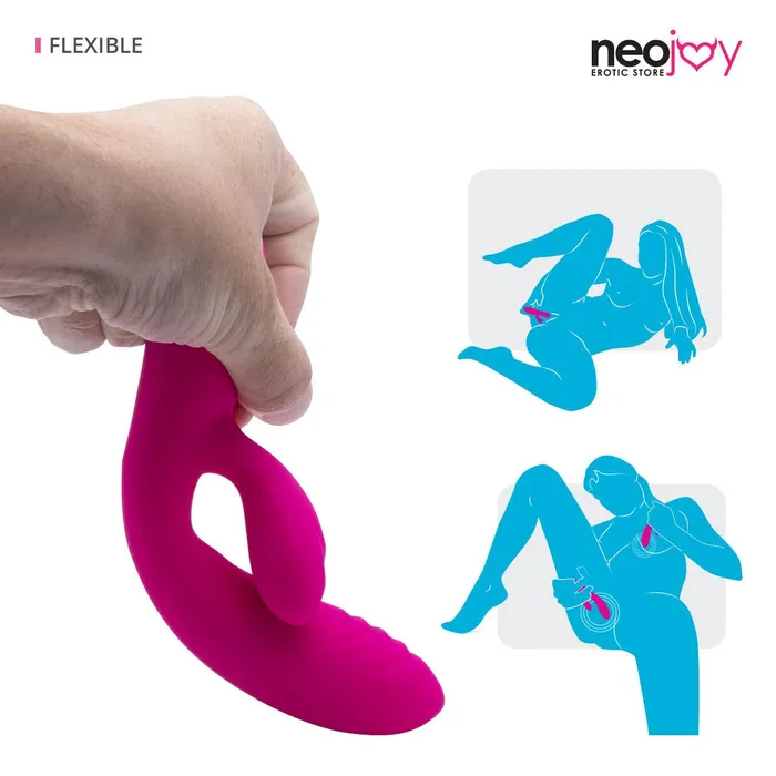Neojoy Vibrators Neojoy Love Rabbit Silicone Rabbit Vibrator USB Rechargeable 5Speed 8Functions Pink