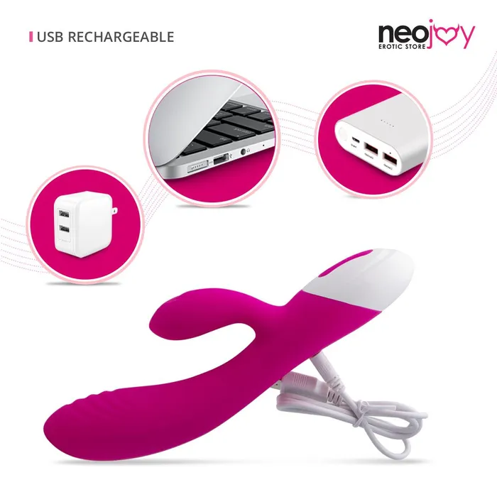 Neojoy Vibrators Neojoy Love Rabbit Silicone Rabbit Vibrator USB Rechargeable 5Speed 8Functions Pink
