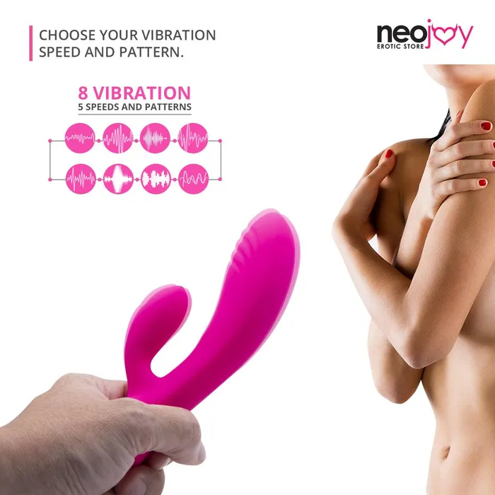 Neojoy Vibrators Neojoy Love Rabbit Silicone Rabbit Vibrator USB Rechargeable 5Speed 8Functions Pink