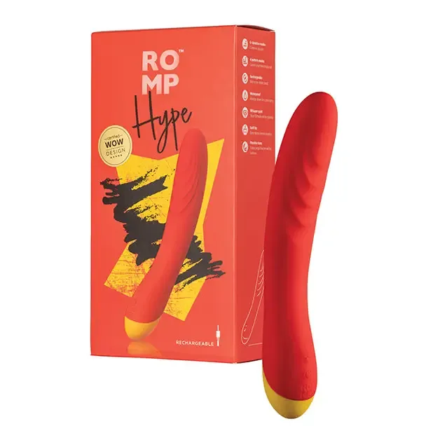 ROMP ROMP Hype Red Rechargeable Silicone GSpot Vibrator Female Sex Toys
