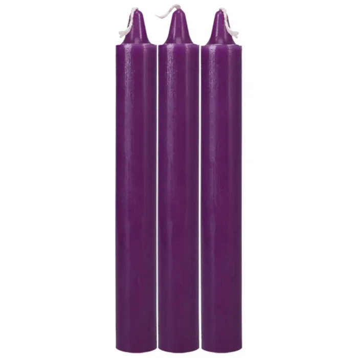 Vibrators Doc Johnson Japanese Wax Dripping Candles Purple 3 Pack