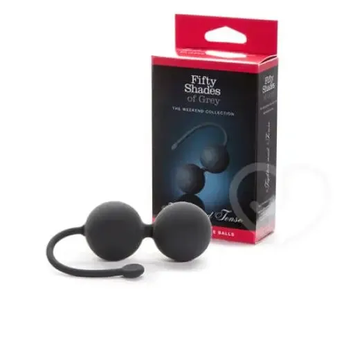 Vibrators Fifty Shades of Grey Weekend Collection Tighten and Tense Silicone Jiggle Balls Black Fifty Shades of Grey