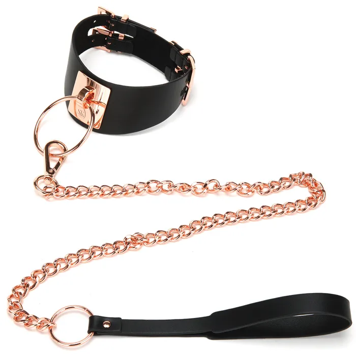 Vibrators XGen Secret Kisses Rose Gold Collar and Leash Vibrators XGen Secret Kisses Rose Gold Collar and Leash