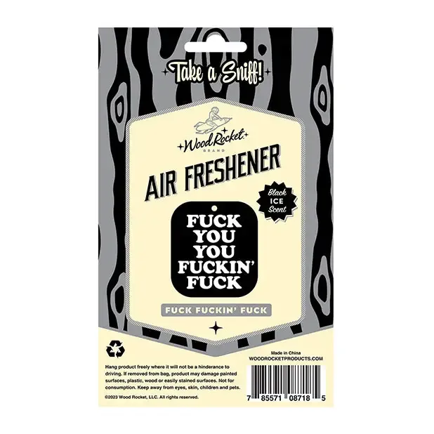 Wood Rocket Air Freshener Fuck You You Fucking Fuck WoodRocket Vibrators Wood Rocket Air Freshener Fuck You You Fucking Fuck WoodRocket Vibrators