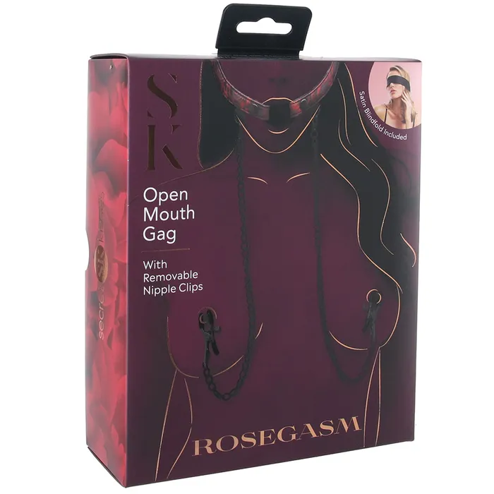 XGen Male Sex Toys Secret Kisses Rosegasm Ring Gag With Clamps