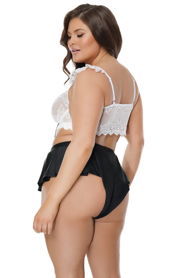 Anal Coquette Coquette 24132 Crop Top Shorts BlackWhite OSXL Anal Coquette Coquette 24132 Crop Top Shorts BlackWhite OSXL