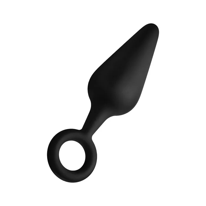 Anal FORTO FORTO F10 Black PullRing Butt Plug Medium