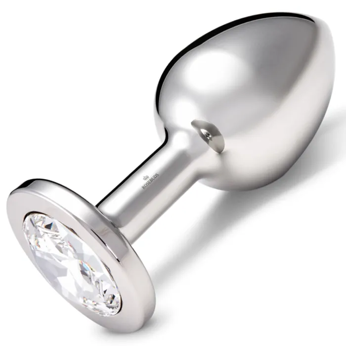 Anal Rosebuds Stainless Steel Butt Plug XXL Clear Rosebuds