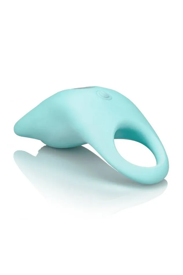 Cal Exotics Male Sex Toys Cal Exotics Couples Enhancer Silicone Dual Exciter Cock Ring Aqua