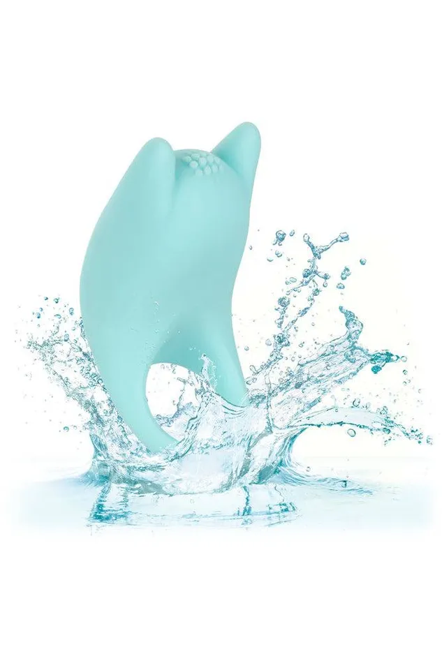 Cal Exotics Male Sex Toys Cal Exotics Couples Enhancer Silicone Dual Exciter Cock Ring Aqua