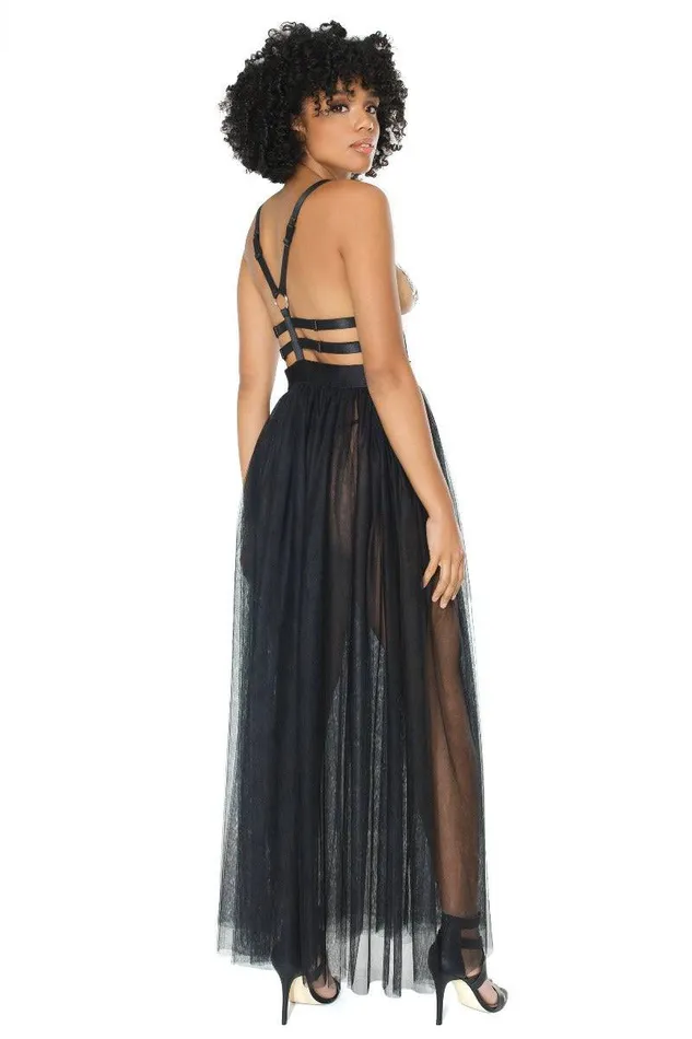 Coquette 20313 Tulle Cage Dress Black OS Coquette Anal