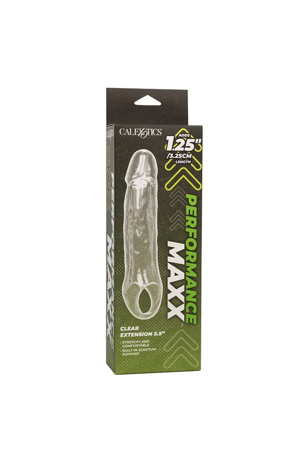 Male Sex Toys Cal Exotics Cal Exotics Performance Maxx 55 Extension with Scrotum Strap Clear