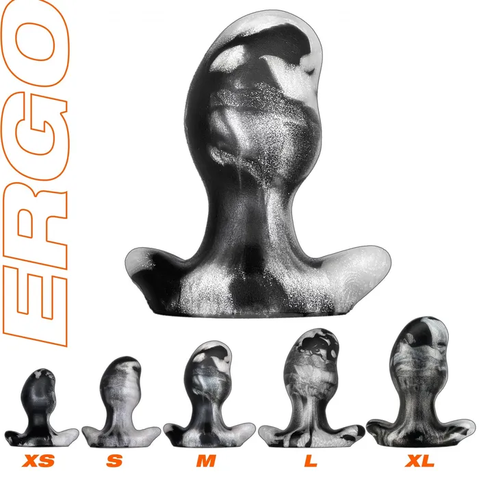 Male Sex Toys OXBALLS Oxballs Ergo Butt Plug Large Platinum Swirl