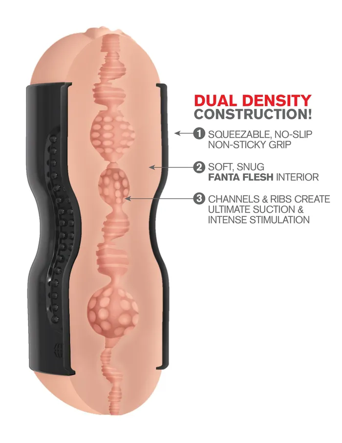 Male Sex Toys Pipedream Pipedream Extreme Tight Grip Pussy Ass Masturbator BeigeBlack