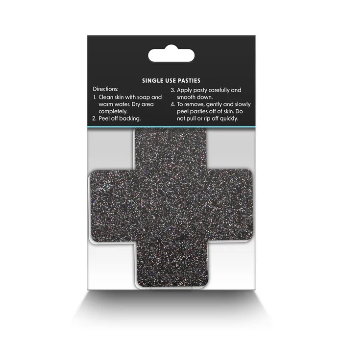 NS Novelties NS Novelties Pretty Pasties Cross 2 Pack Black Gold Anal