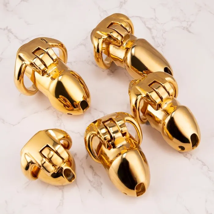 Oxyshop Male Sex Toys Golden HTV4 Gold Chastity cage