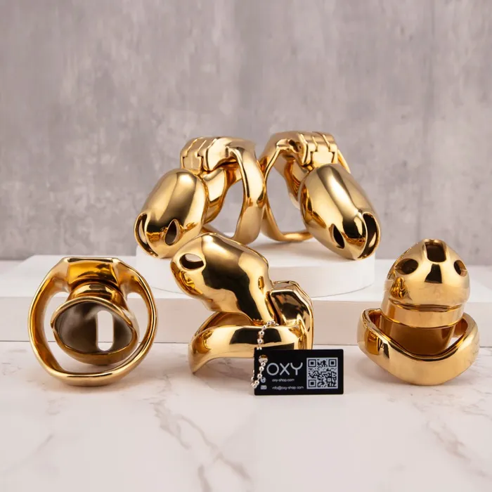 Oxyshop Male Sex Toys Golden HTV4 Gold Chastity cage