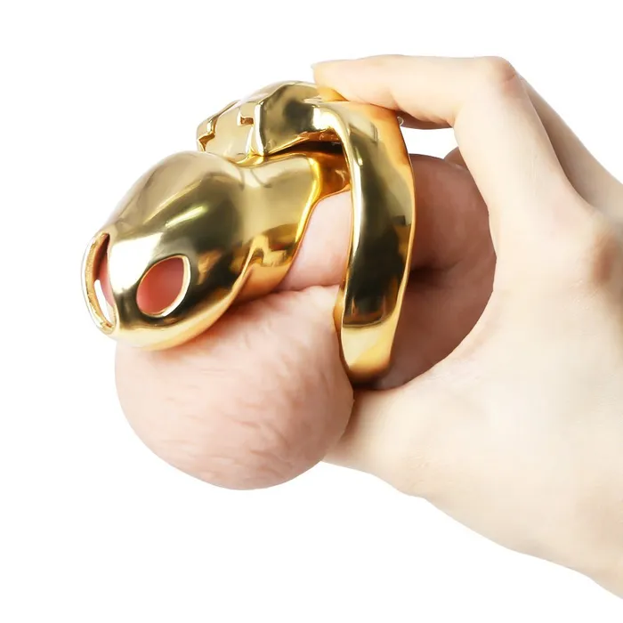 Oxyshop Male Sex Toys Golden HTV4 Gold Chastity cage