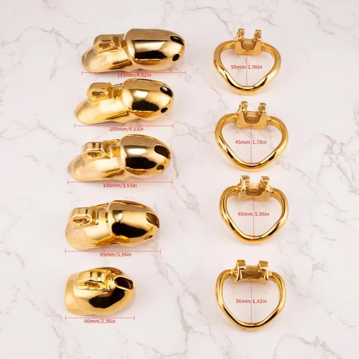 Oxyshop Male Sex Toys Golden HTV4 Gold Chastity cage