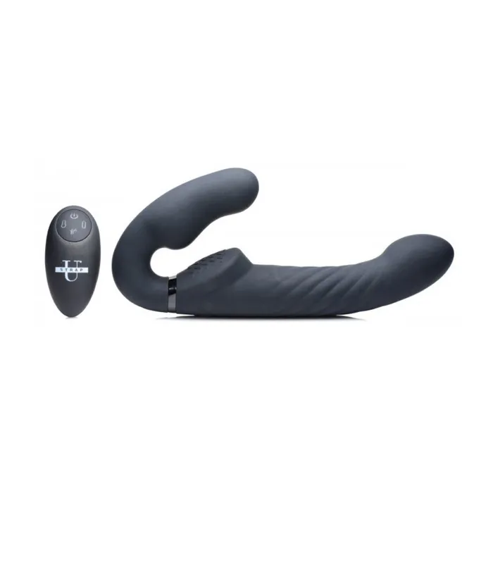 Swirl Vibrating Strapless Strap On XR Brands Female Sex Toys