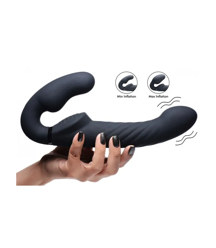 Swirl Vibrating Strapless Strap On XR Brands Female Sex Toys
