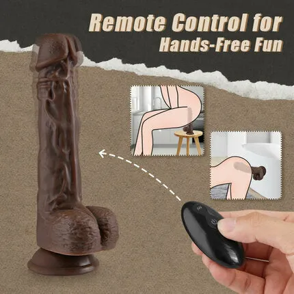 AcmeJoy Female Sex Toys LOVER Thrusting Vibrating Heating Dildo