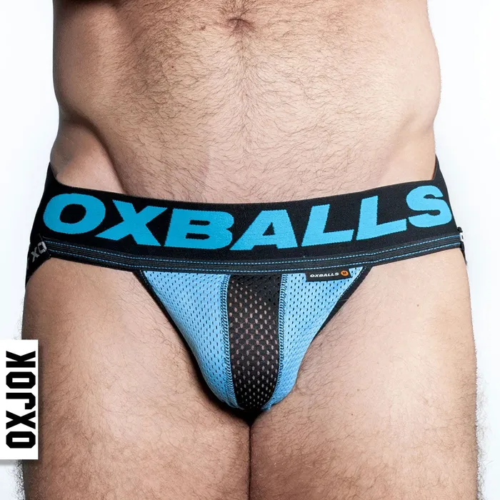 Airmesh Upthrust SliderStrap Jock Sky Blue Large OXJok Anal