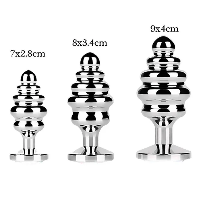 Anal Lovegasm Ribbed Aluminum Bunny Tail 3pcs Butt Trainer Set