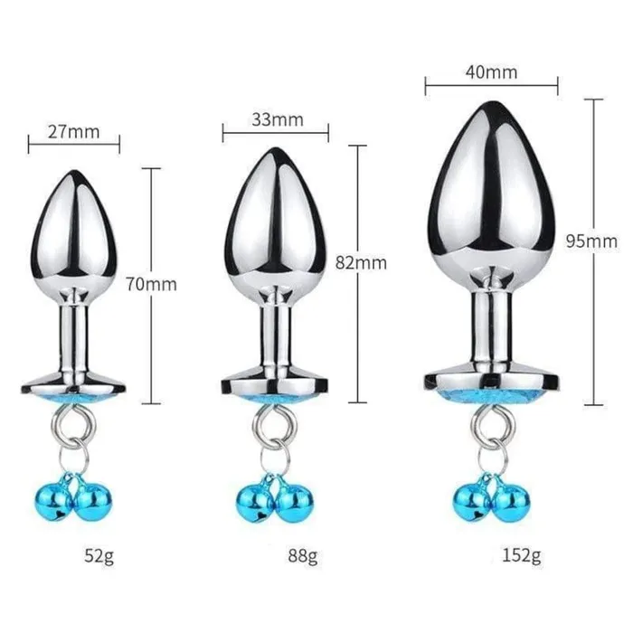Dangling Jeweled Bell Princess Anal Trainer Set 3Piece Lovegasm Anal